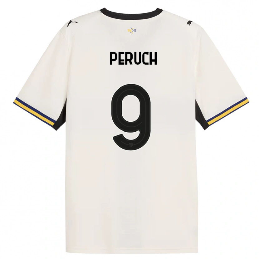 DanxenキッズPietro Peruch#9オフホワイト ブラック イエローホームシャツ2026/27ジャージーユニフォーム