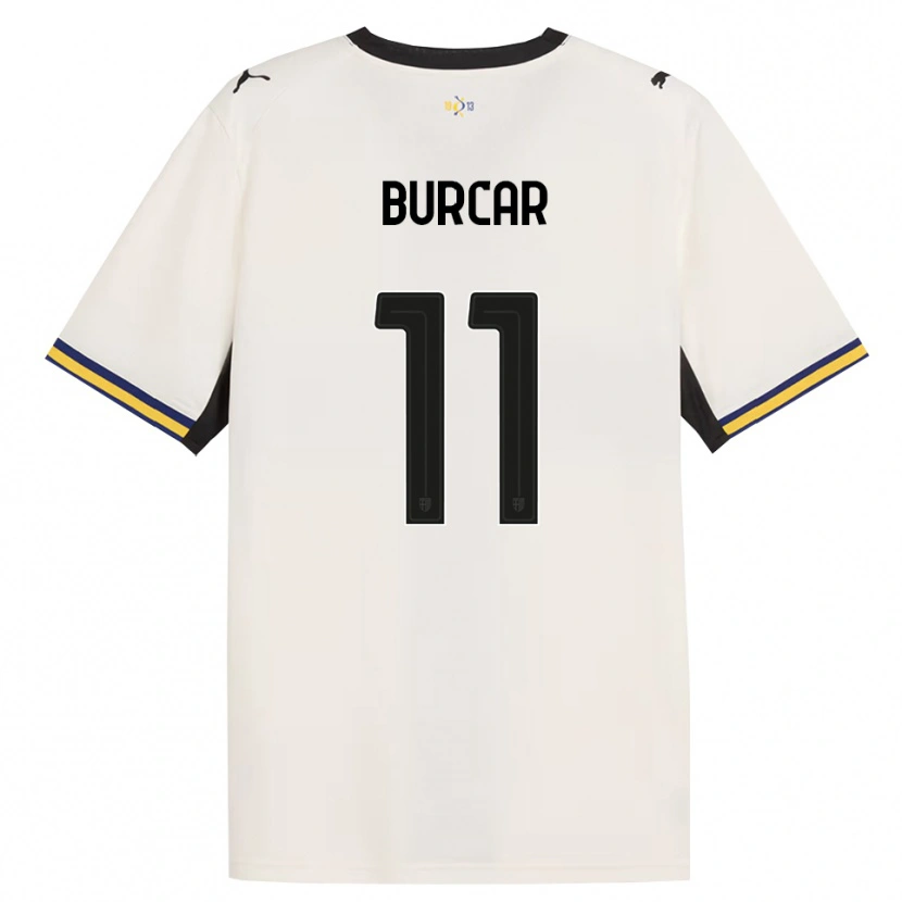DanxenキッズAndrija Burcar#11オフホワイト ブラック イエローホームシャツ2026/27ジャージーユニフォーム