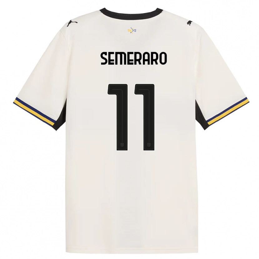 DanxenキッズRiccardo Semeraro#11オフホワイト ブラック イエローホームシャツ2026/27ジャージーユニフォーム