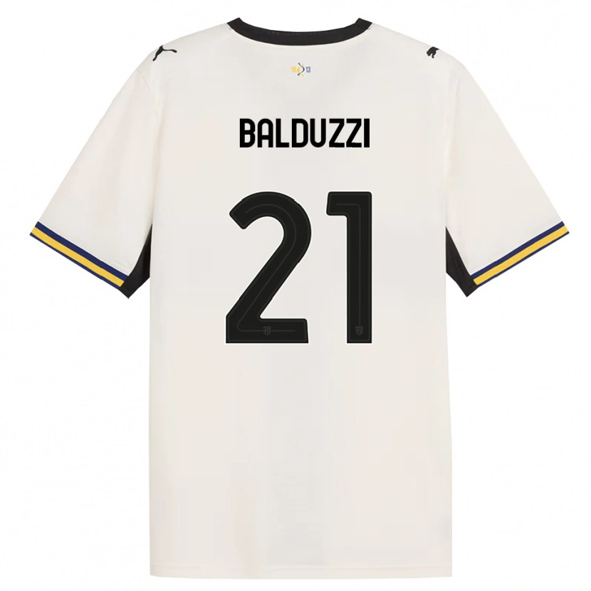 DanxenキッズDavide Balduzzi#21オフホワイト ブラック イエローホームシャツ2026/27ジャージーユニフォーム