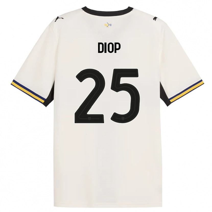 DanxenキッズDoro Diop#25オフホワイト ブラック イエローホームシャツ2026/27ジャージーユニフォーム