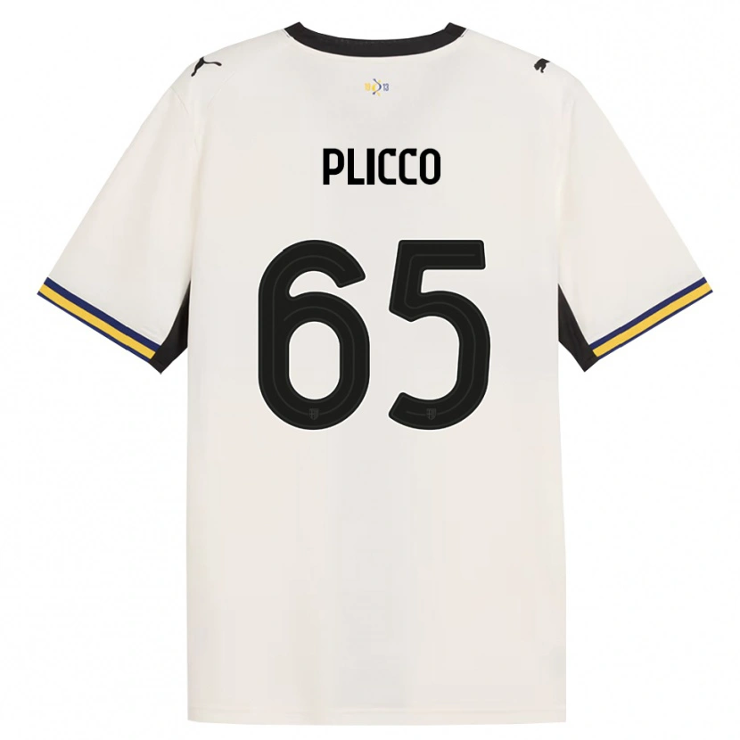 DanxenキッズElia Plicco#65オフホワイト ブラック イエローホームシャツ2026/27ジャージーユニフォーム