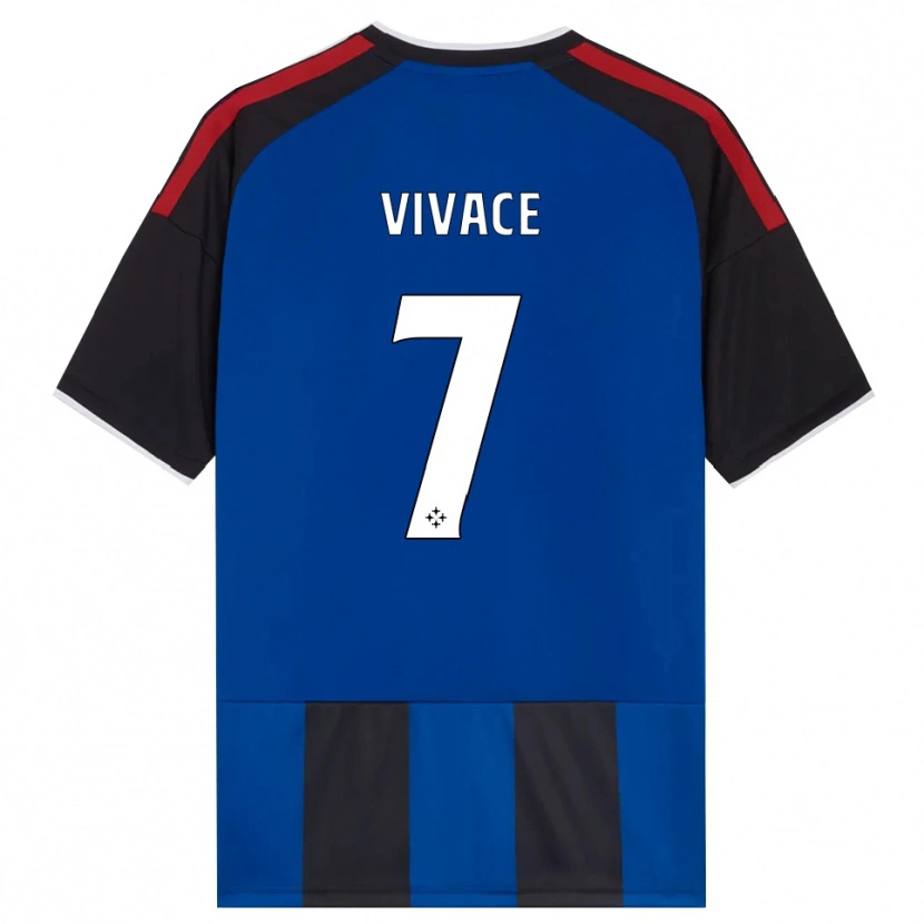 DanxenキッズCristian Vivace#7ブラック レッド ホワイト ブルーホームシャツ2026/27ジャージーユニフォーム