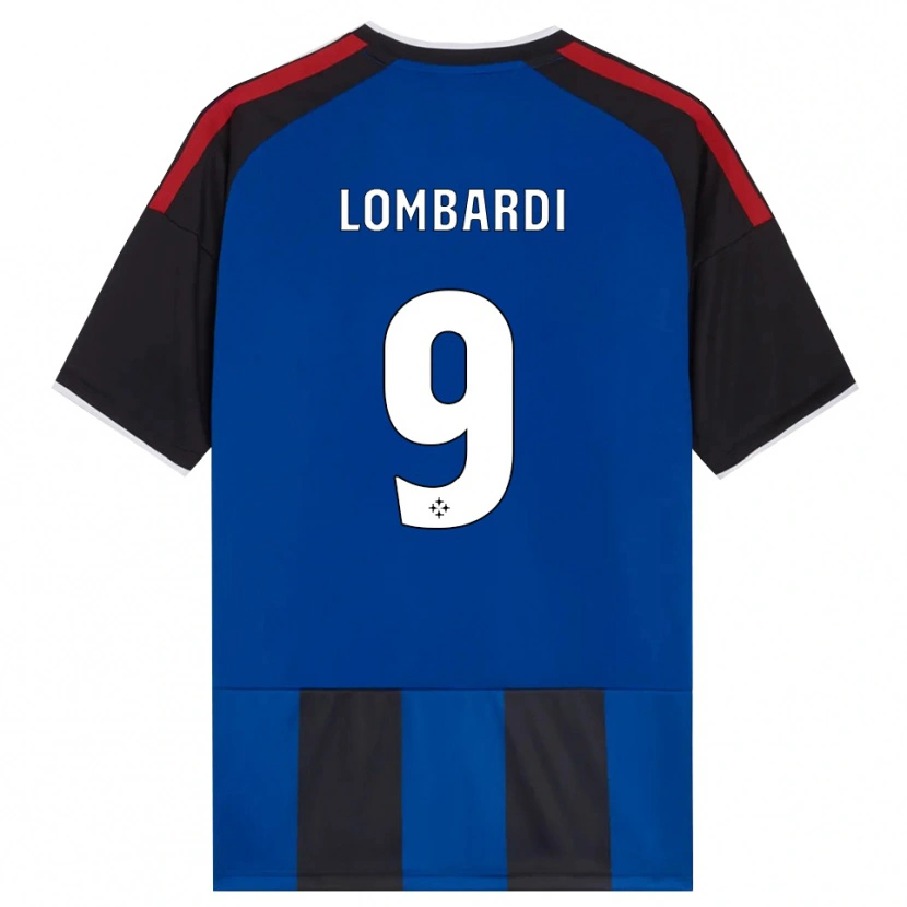 DanxenキッズSamuele Lombardi#9ブラック レッド ホワイト ブルーホームシャツ2026/27ジャージーユニフォーム