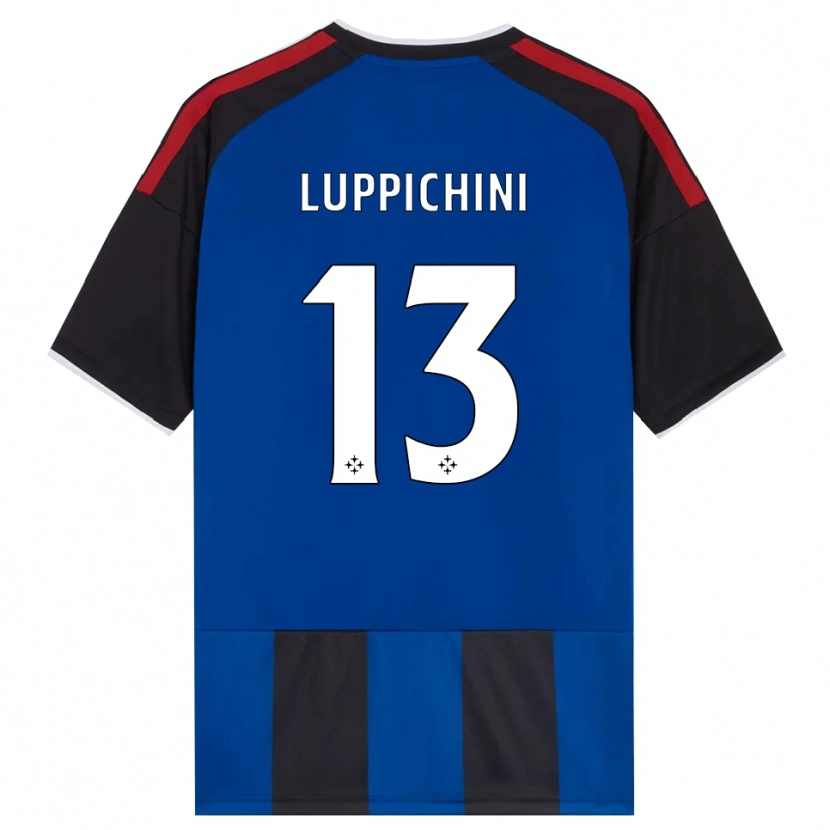 DanxenキッズMatteo Luppichini#13ブラック レッド ホワイト ブルーホームシャツ2026/27ジャージーユニフォーム