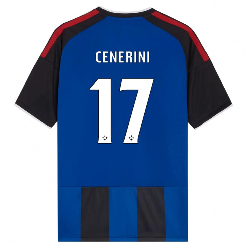 DanxenキッズMarco Cenerini#17ブラック レッド ホワイト ブルーホームシャツ2026/27ジャージーユニフォーム
