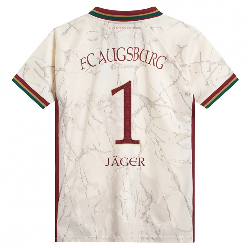 DanxenキッズTobias Jäger#1グリーン ライス ホワイト バーガンディホームシャツ2026/27ジャージーユニフォーム