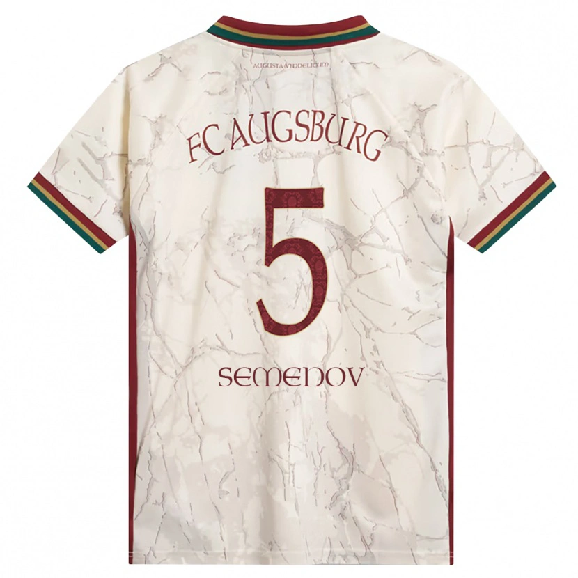 DanxenキッズKonstantyn Semenov#5グリーン ライス ホワイト バーガンディホームシャツ2026/27ジャージーユニフォーム