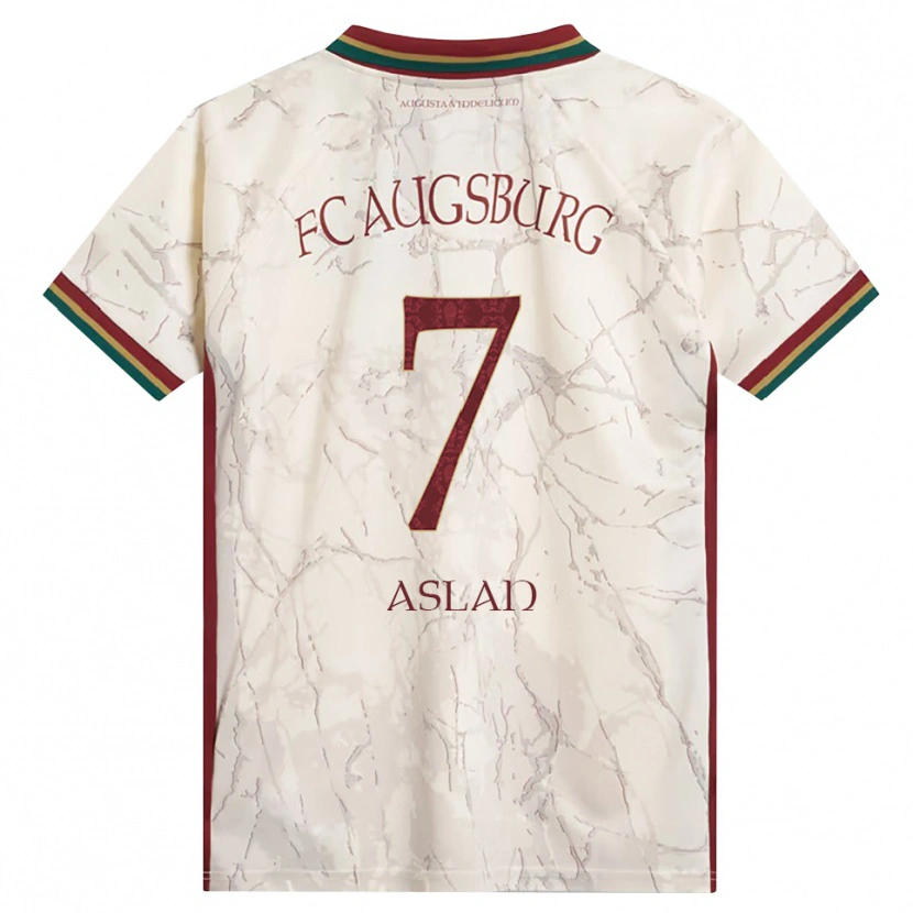 Danxenキッズベルカイ・アスラン#7グリーン ライス ホワイト バーガンディホームシャツ2026/27ジャージーユニフォーム