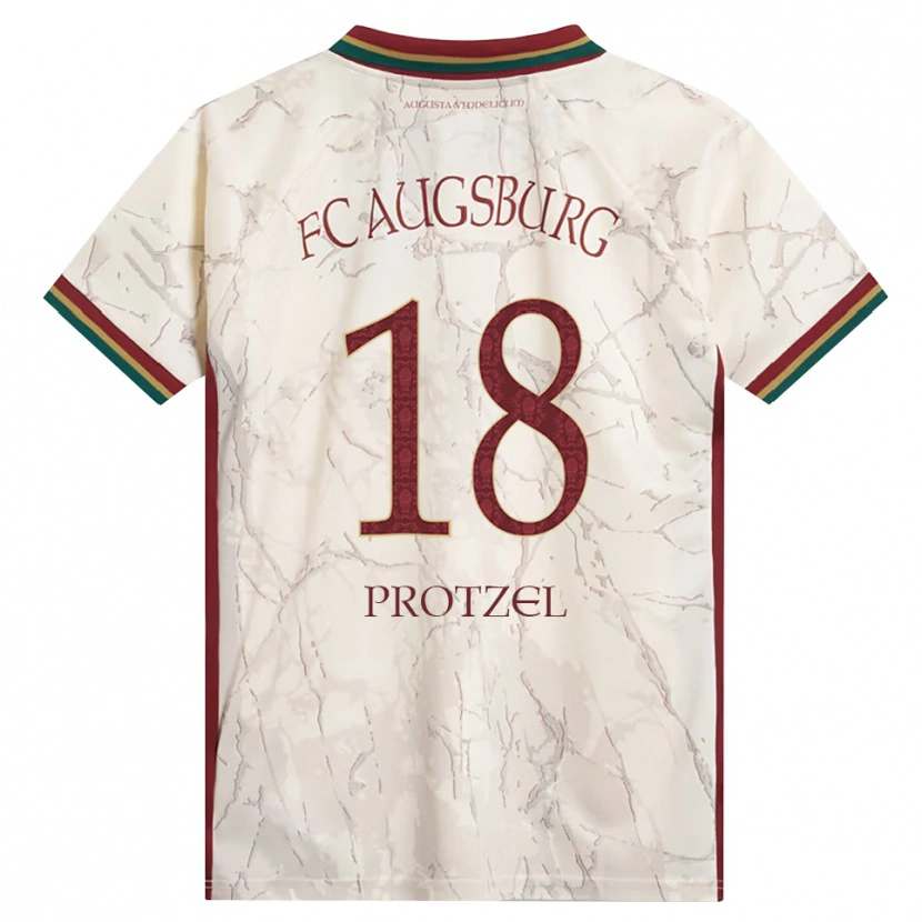DanxenキッズAnn-Sophie Protzel#18グリーン ライス ホワイト バーガンディホームシャツ2026/27ジャージーユニフォーム