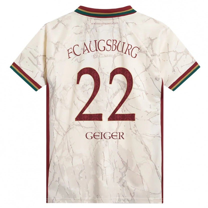 DanxenキッズMaximilian Geiger#22グリーン ライス ホワイト バーガンディホームシャツ2026/27ジャージーユニフォーム
