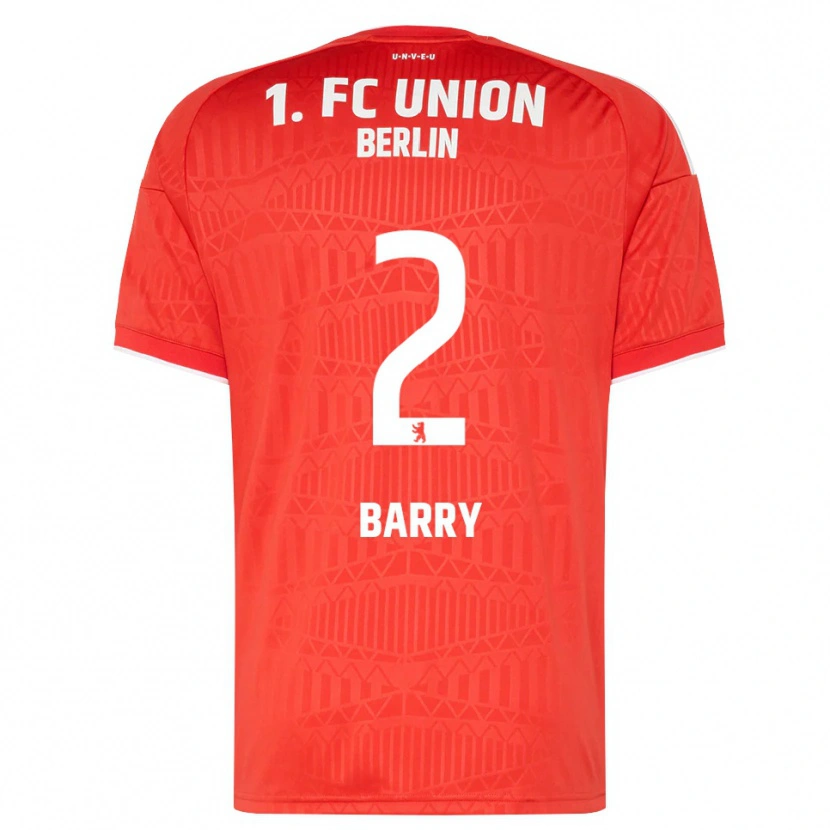 DanxenキッズSadou Barry#2レッド ホワイトホームシャツ2026/27ジャージーユニフォーム