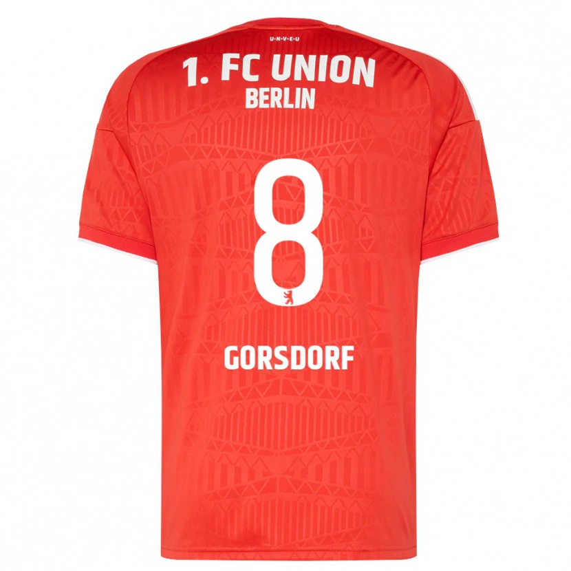 DanxenキッズLisa Görsdorf#8レッド ホワイトホームシャツ2026/27ジャージーユニフォーム