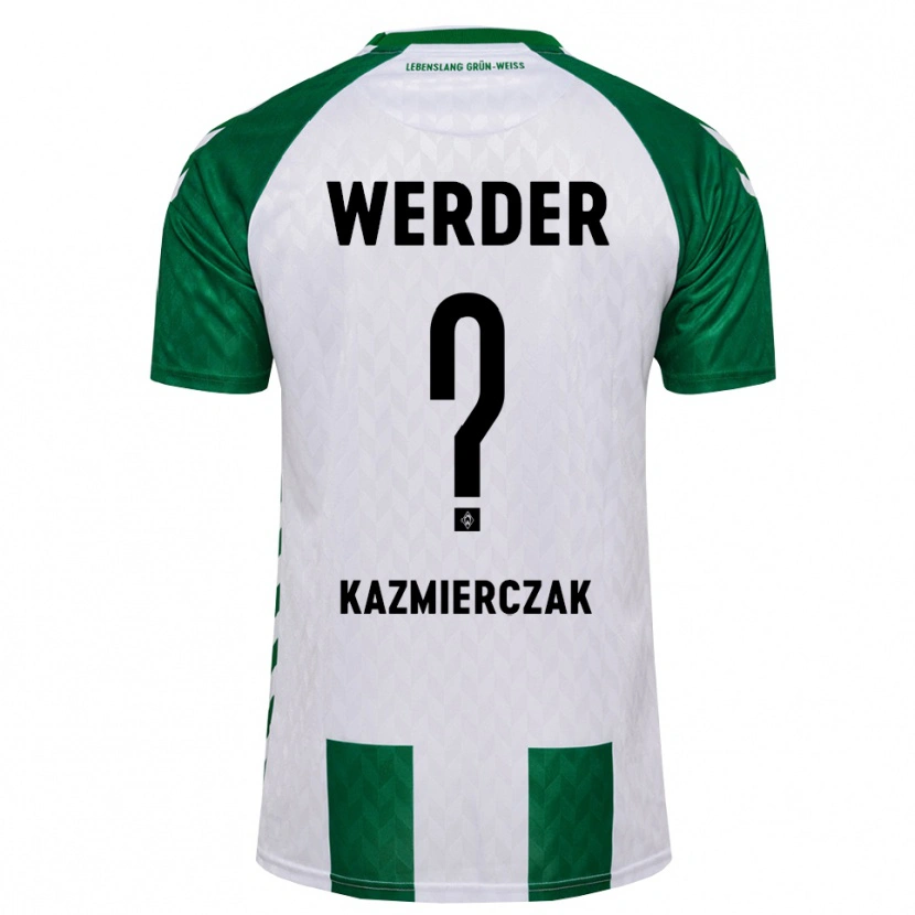 DanxenキッズDaniel Kazmierczak#0グリーン ホワイトホームシャツ2026/27ジャージーユニフォーム