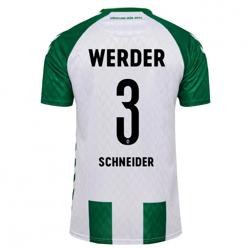 DanxenキッズDieter Schneider#3グリーン ホワイトホームシャツ2026/27ジャージーユニフォーム