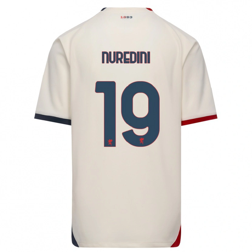 DanxenキッズJoi Nuredini#19オフホワイト レッドアウェイシャツ2026/27ジャージーユニフォーム