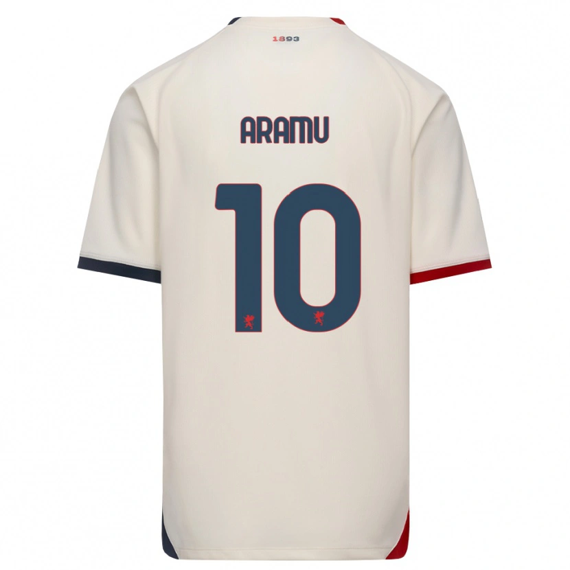 DanxenキッズMattia Aramu#10オフホワイト レッドアウェイシャツ2026/27ジャージーユニフォーム