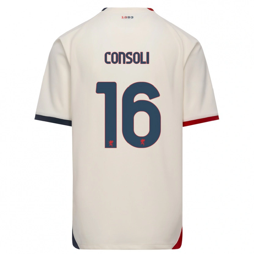DanxenキッズAlessandro Consoli#16オフホワイト レッドアウェイシャツ2026/27ジャージーユニフォーム