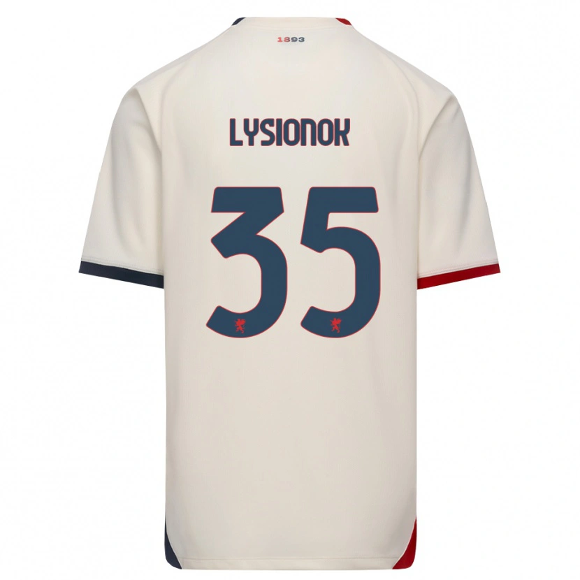 DanxenキッズErnestas Lysionok#35オフホワイト レッドアウェイシャツ2026/27ジャージーユニフォーム