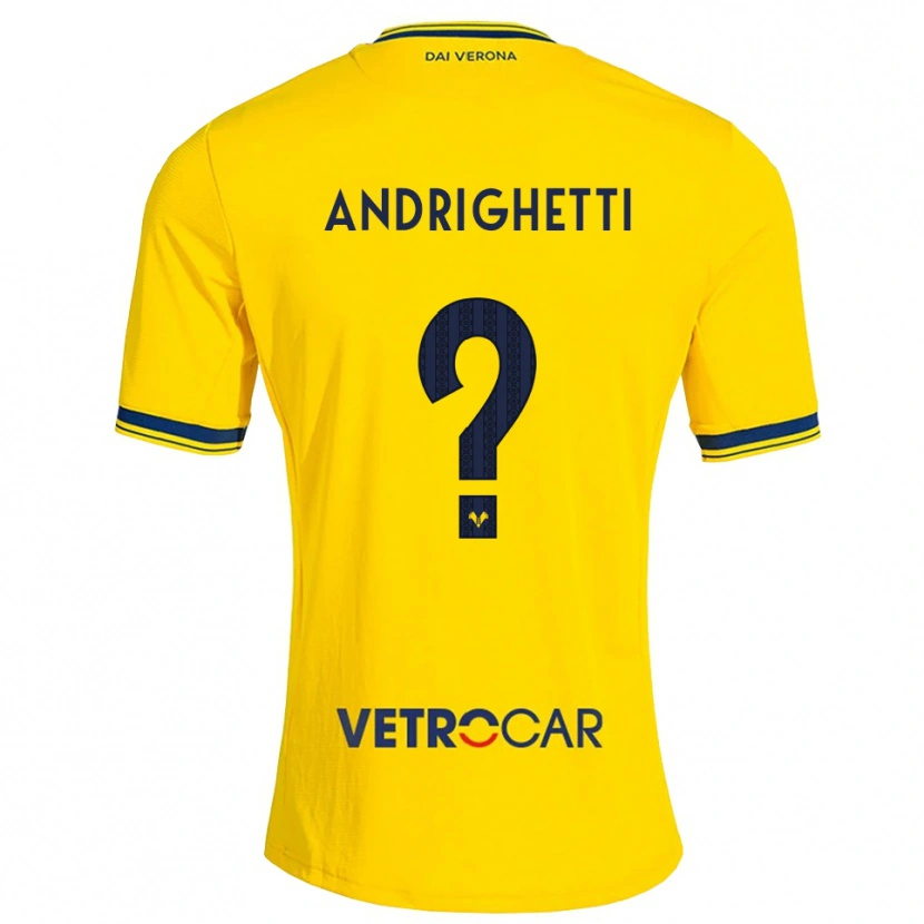 DanxenキッズEmanuele Andrighetti#0イエロー レッドアウェイシャツ2026/27ジャージーユニフォーム