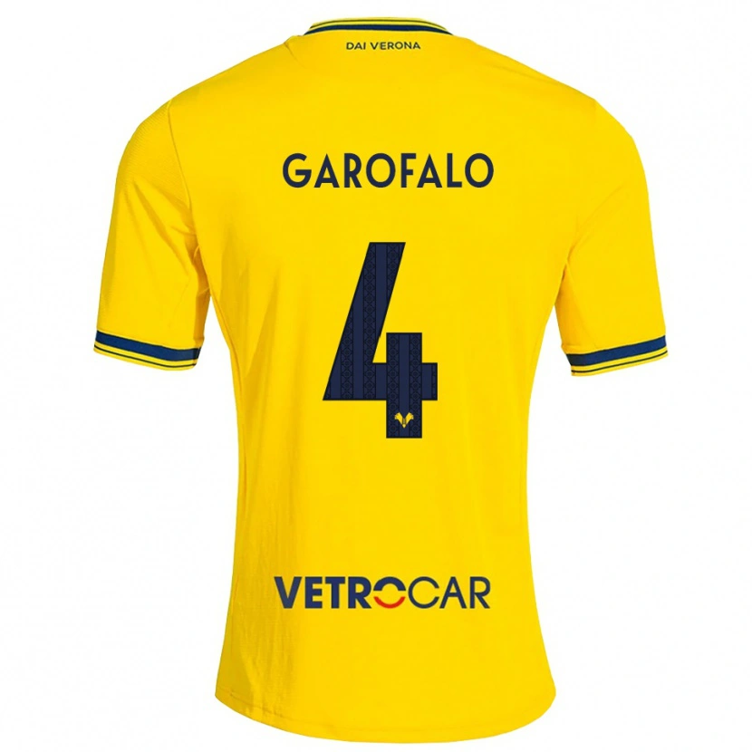 DanxenキッズLorenzo Garofalo#4イエロー レッドアウェイシャツ2026/27ジャージーユニフォーム