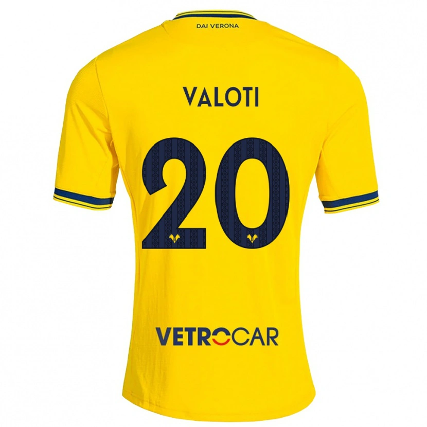 DanxenキッズAlessandro Valoti#20イエロー レッドアウェイシャツ2026/27ジャージーユニフォーム