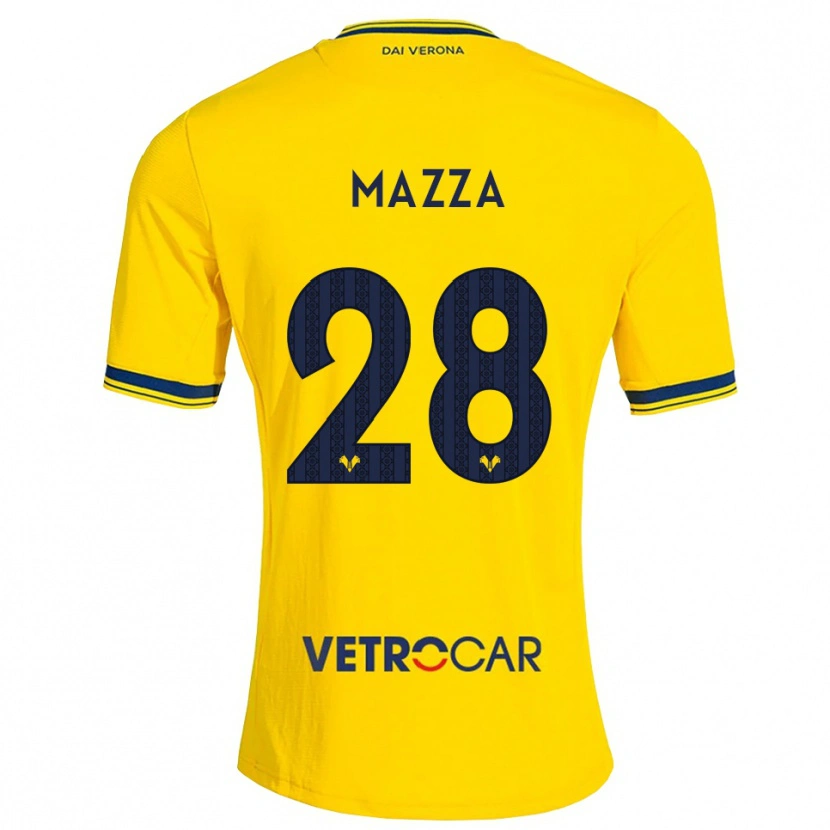 DanxenキッズVittoria Karol Mazza#28イエロー レッドアウェイシャツ2026/27ジャージーユニフォーム
