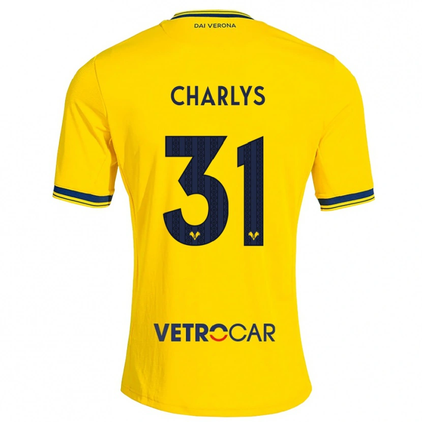 DanxenキッズCharlys#31イエロー レッドアウェイシャツ2026/27ジャージーユニフォーム