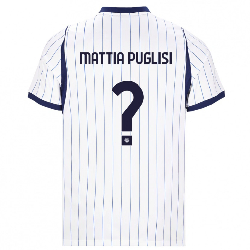 DanxenキッズMattia Puglisi#0ホワイト ネイビーブルーアウェイシャツ2026/27ジャージーユニフォーム