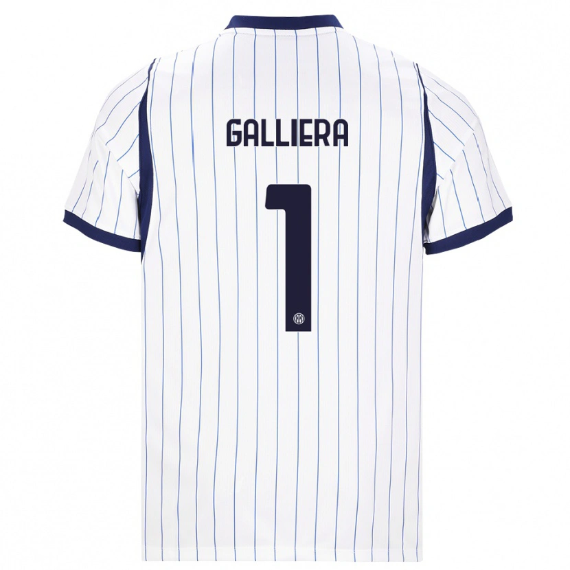 DanxenキッズCarlo Galliera#1ホワイト ネイビーブルーアウェイシャツ2026/27ジャージーユニフォーム