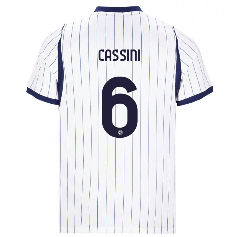 DanxenキッズTommaso Cassini#6ホワイト ネイビーブルーアウェイシャツ2026/27ジャージーユニフォーム