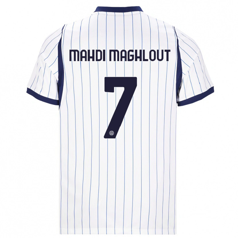DanxenキッズAli Mahdi Maghlout#7ホワイト ネイビーブルーアウェイシャツ2026/27ジャージーユニフォーム