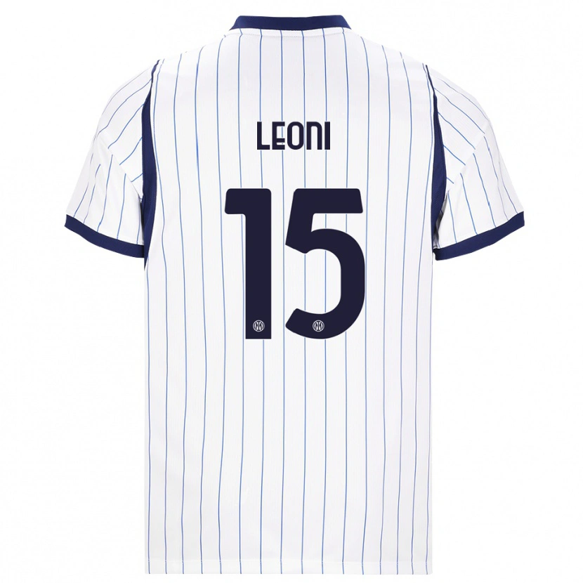 DanxenキッズLuca Leoni#15ホワイト ネイビーブルーアウェイシャツ2026/27ジャージーユニフォーム