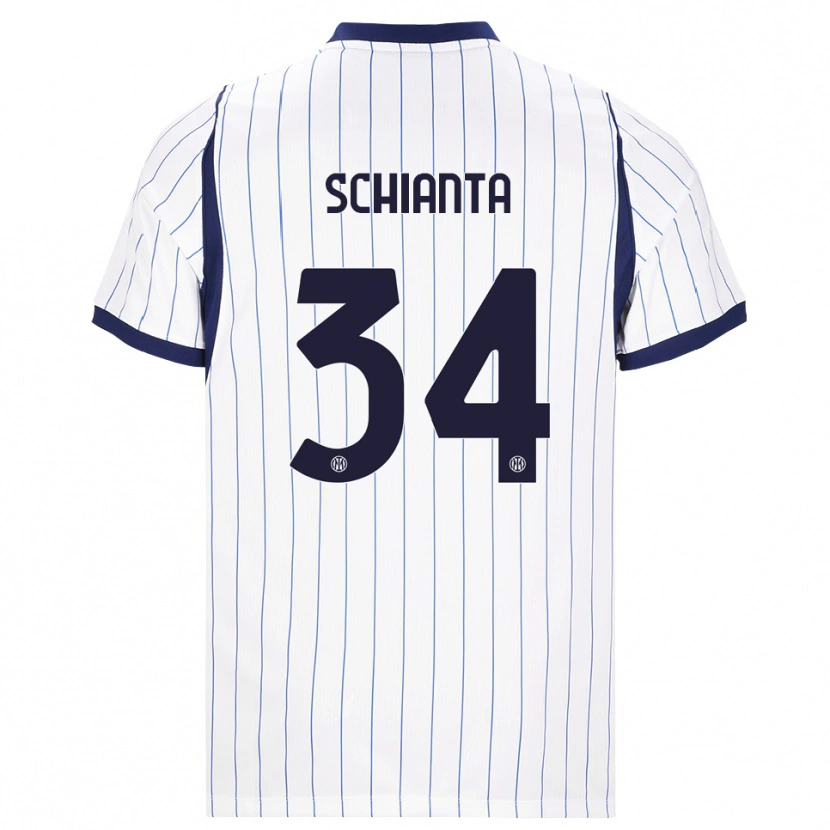 DanxenキッズValentina Schianta#34ホワイト ネイビーブルーアウェイシャツ2026/27ジャージーユニフォーム