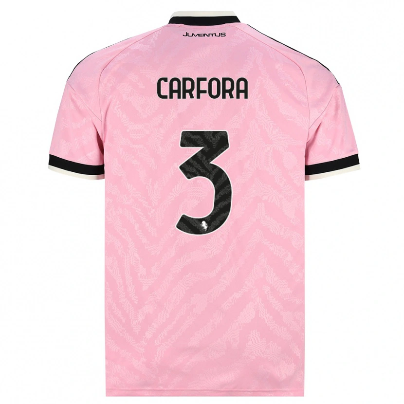 DanxenキッズRiccardo Carfora#3ピンク ブラックアウェイシャツ2026/27ジャージーユニフォーム
