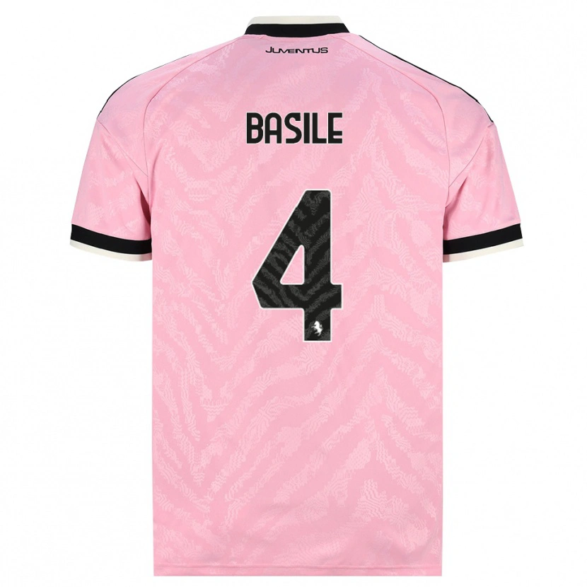 DanxenキッズPiergiorgio Basile#4ピンク ブラックアウェイシャツ2026/27ジャージーユニフォーム