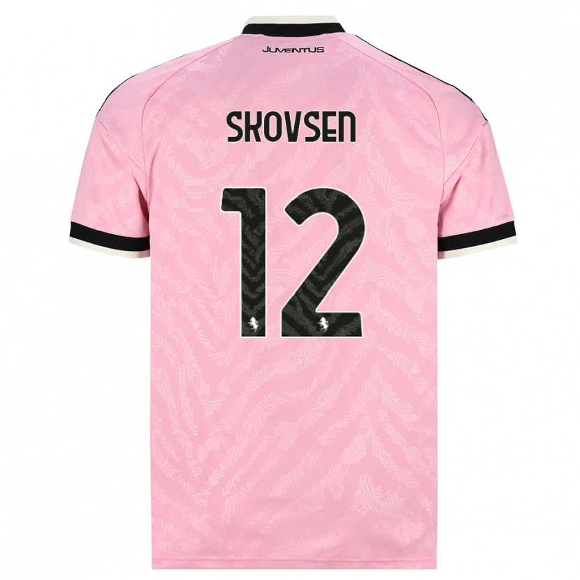 Danxenキッズマティルデ・ランドルフ・スコブセン#12ピンク ブラックアウェイシャツ2026/27ジャージーユニフォーム