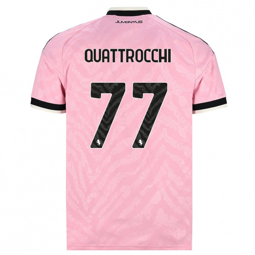 DanxenキッズJuan Ignacio Quattrocchi#77ピンク ブラックアウェイシャツ2026/27ジャージーユニフォーム