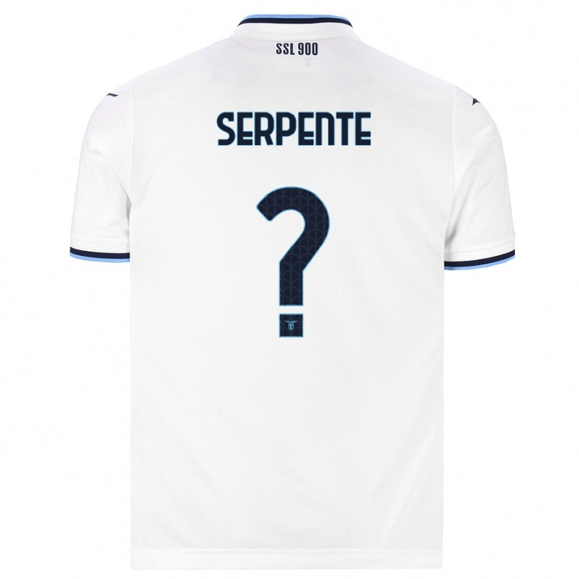 DanxenキッズFabiano Serpente#0ホワイト ネイビーブルーアウェイシャツ2026/27ジャージーユニフォーム