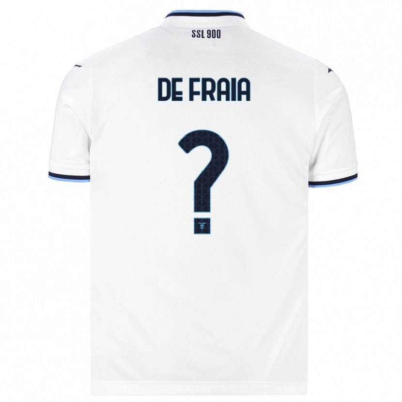DanxenキッズDavide De Fraia#0ホワイト ネイビーブルーアウェイシャツ2026/27ジャージーユニフォーム