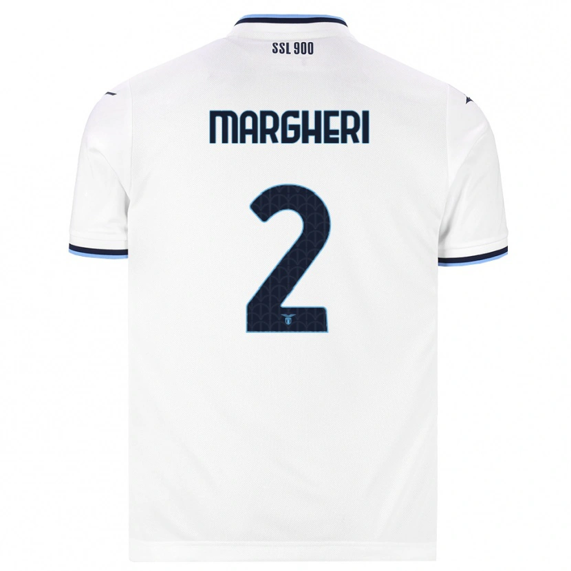 DanxenキッズEmanuele Margheri#2ホワイト ネイビーブルーアウェイシャツ2026/27ジャージーユニフォーム