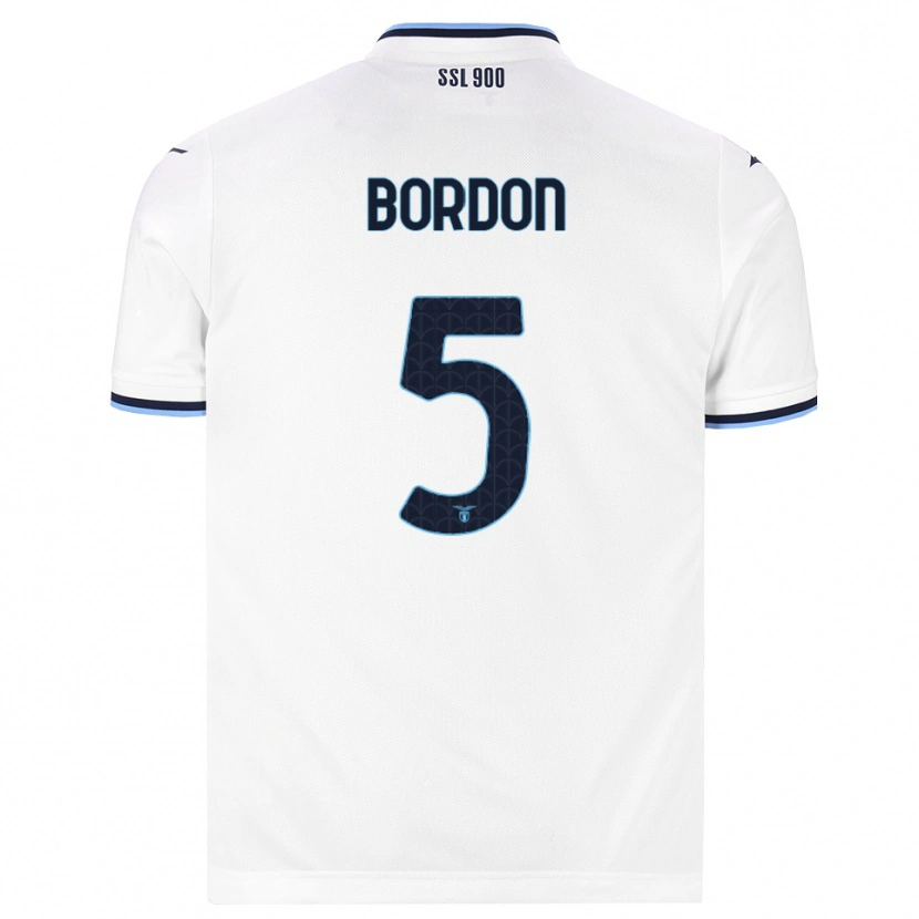 DanxenキッズRicardo Bordon#5ホワイト ネイビーブルーアウェイシャツ2026/27ジャージーユニフォーム