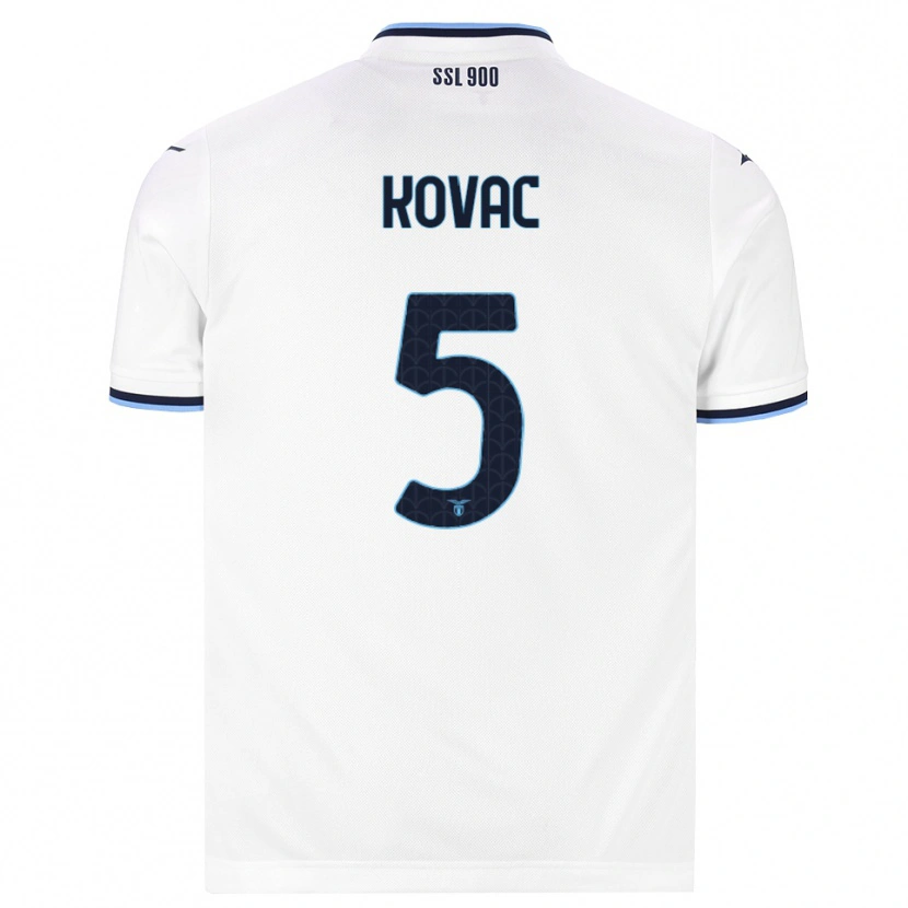 DanxenキッズBlaz Kovac#5ホワイト ネイビーブルーアウェイシャツ2026/27ジャージーユニフォーム