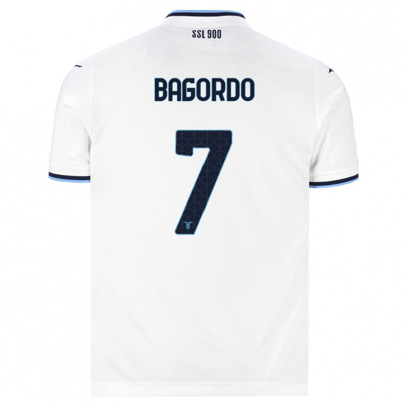 DanxenキッズCristian Bagordo#7ホワイト ネイビーブルーアウェイシャツ2026/27ジャージーユニフォーム