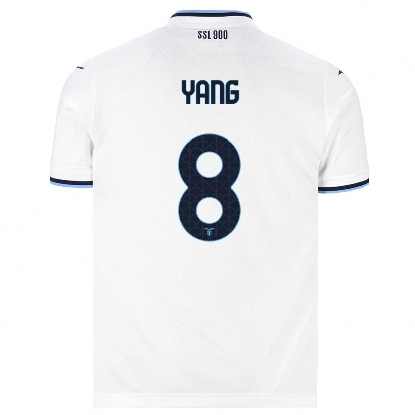 DanxenキッズLina Yang#8ホワイト ネイビーブルーアウェイシャツ2026/27ジャージーユニフォーム