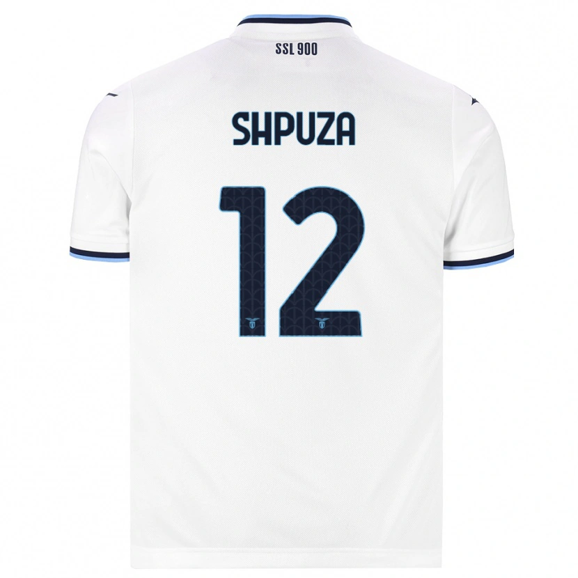DanxenキッズKleo Shpuza#12ホワイト ネイビーブルーアウェイシャツ2026/27ジャージーユニフォーム