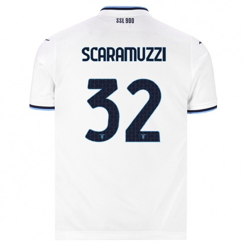DanxenキッズChiara Scaramuzzi#32ホワイト ネイビーブルーアウェイシャツ2026/27ジャージーユニフォーム