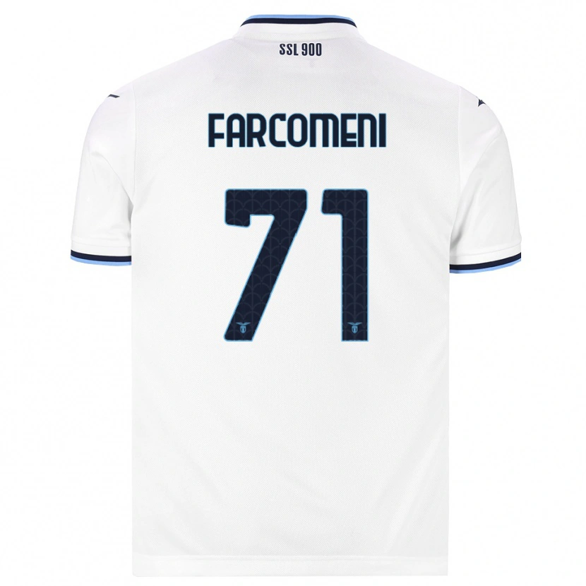 Danxenキッズヴァレリオ・ファルコメニ#71ホワイト ネイビーブルーアウェイシャツ2026/27ジャージーユニフォーム