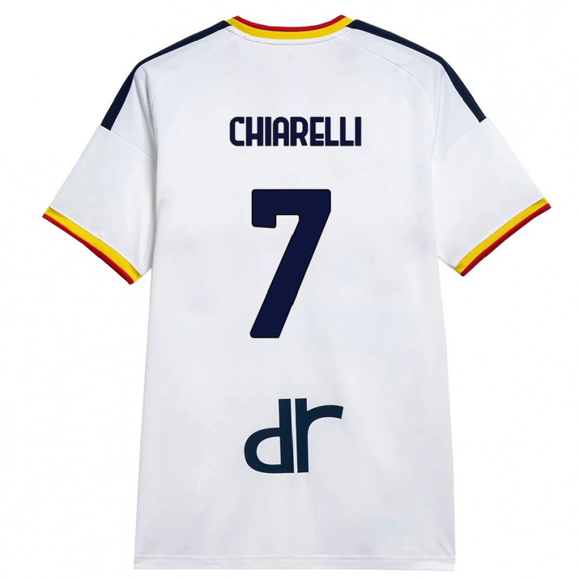 DanxenキッズDonato Chiarelli#7ホワイト イエロー レッドアウェイシャツ2026/27ジャージーユニフォーム