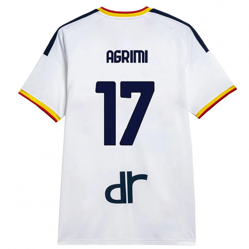DanxenキッズMatteo Agrimi#17ホワイト イエロー レッドアウェイシャツ2026/27ジャージーユニフォーム
